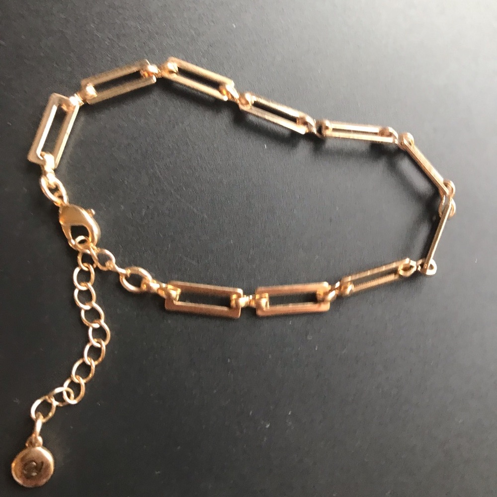 Gold color rectangle chain Bracelet